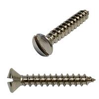 OTS14112S #14 X 1-1/2" Oval Head Slotted, Tapping Screw, 18-8 Stainless